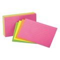 Universal Office Products UNV Ruled Neon Glow Index Cards- 5 x 8 47257